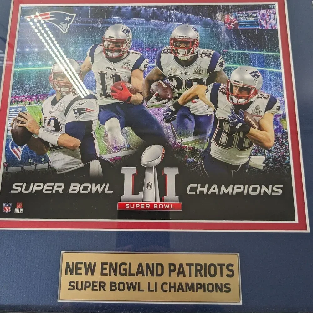 The Danbury Mint New England Patriots 2017 Superbowl Champions Wall Plaque Coins